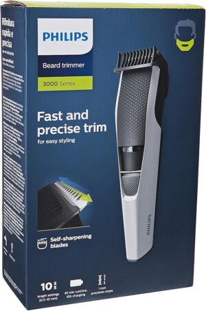 Philips Beardtrimmer serie 3000, regolabarba con tecnologia Lift & Trim (modello BT3206/14)