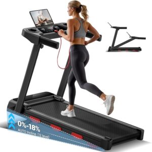 UMAY Tappetino da corsa pieghevole 14 km/h